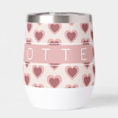 Customized Y2K Heart in Bordeaux Pink Retro (背面)