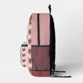 Customized Y2K Heart in Bordeaux Pink Retro プリントバックパック (右)