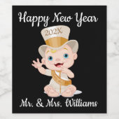 Customized Yearly New Year Baby  ワインラベル (シングルラベル)
