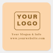 Customized Your Logo Stylish Minimal Business logo スクエアシール (正面)