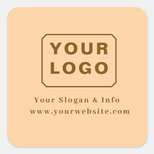 Customized Your Logo Stylish Minimal Business logo スクエアシール (正面)