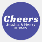 Customized Your Own Simple Stylish Minimal Wedding ラウンドシール (正面)