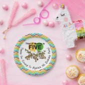 CustomizedLittle Monkeys 5th誕生日紙プレート ペーパープレート (パーティー)