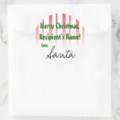 CustomizeIt! サンタのステッカー ラウンドシール (バッグ)