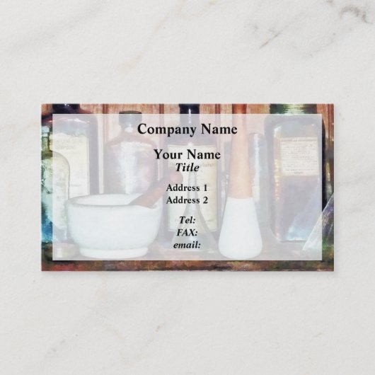 CustomizMortarおよび乳棒およびPestleeプロダクト 名刺 (正面)