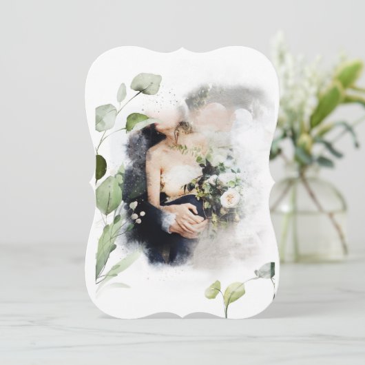 Customizsible Wedding design Inbjudningar (スタンド正面)