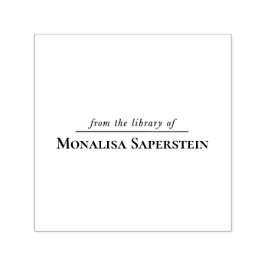 CUSTOMLibrary book stamp, simple elegant セルフインキングスタンプ