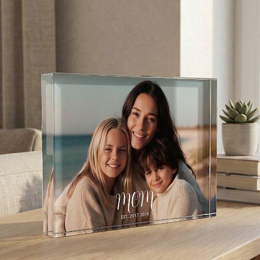 CustomMom Established Modern Script  フォトブロック