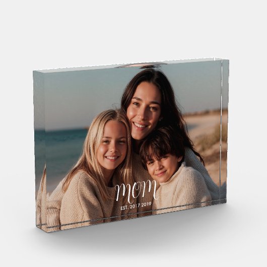 CustomMom Established Modern Script  フォトブロック (左)