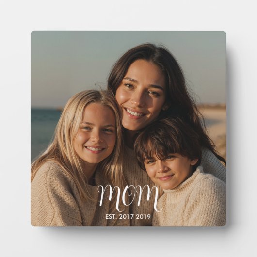 CustomMom Established Modern Script  フォトプラーク (正面)