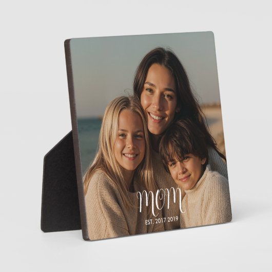 CustomMom Established Modern Script  フォトプラーク (正面)
