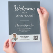 CustomPhoto 実在 Estate Open House Sign In QR Code チラシ (手)