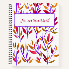 CustomSketchbook Waterカラーユニークフローラノートブック ノートブック