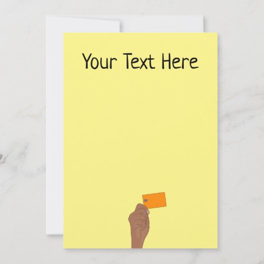 Custonデビットまたはクレジット・カードのおもしろいハッピーバースデー 招待状 (裏面)