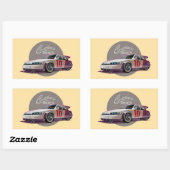 Custonフィクションのレースカーの概念 長方形シール (シート)