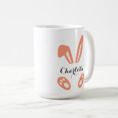 Custon Rabbit Pints Leopard コーヒーマグカップ (正面右)
