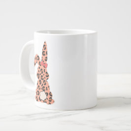 Custon Rabbit Pints Leopard ジャンボコーヒーマグカップ