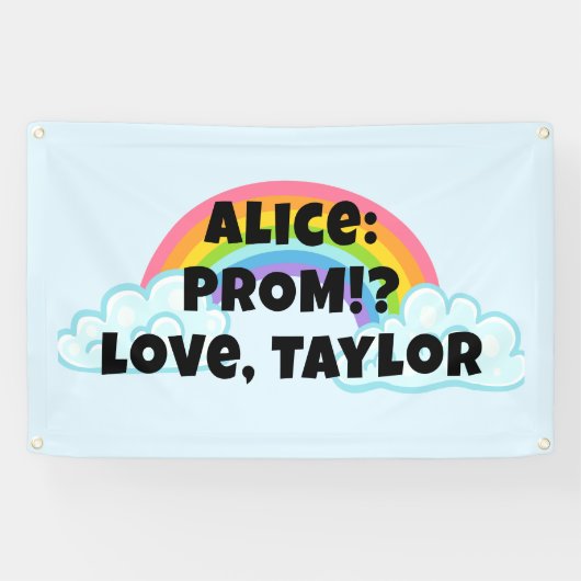 Custon Rainbow Prom Proposal Banner 横断幕 (横)