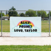 Custon Rainbow Prom Proposal Banner 横断幕 (インサイチュ)