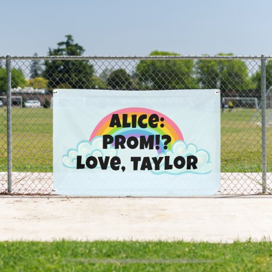 Custon Rainbow Prom Proposal Banner 横断幕 (インサイチュ)