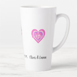 Custon Retro Heart Mama カフェラテマグ