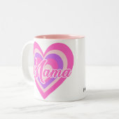 Custon Retro Heart Mama ツートーンマグカップ (正面左)