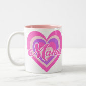 Custon Retro Heart Mama ツートーンマグカップ (左)