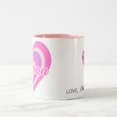 Custon Retro Heart Mama ツートーンマグカップ (中央)