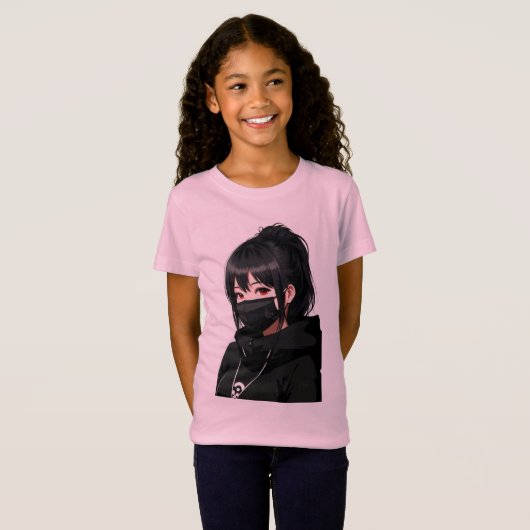 Cut Anime girl Tシャツ (正面フル)