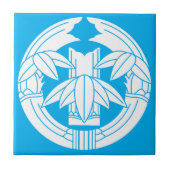 Cut bamboo in embracing bamboo leaves タイル (正面)