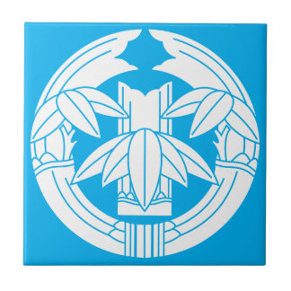 Cut bamboo in embracing bamboo leaves タイル