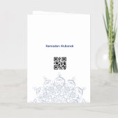 Cut Eid Mubarak Card  箔グリーティングカード (裏面)