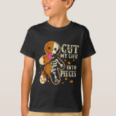 Cut My Life Into Eces Funny Gingerbread Christmas  Tシャツ (正面)