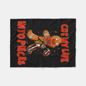 Cut My Life Into Eces Gingerbread Christmas Elder  フリースブランケット (正面(横))