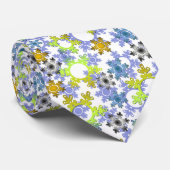 Cut paper snowflakes multicolored on white  ネクタイ (ロール)