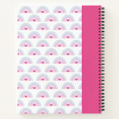 Cut Pink Boho Rainbow Girl ノートブック (裏面)