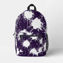 Cut & Sew Backpack – Very Dark Violet for School プリントバックパック