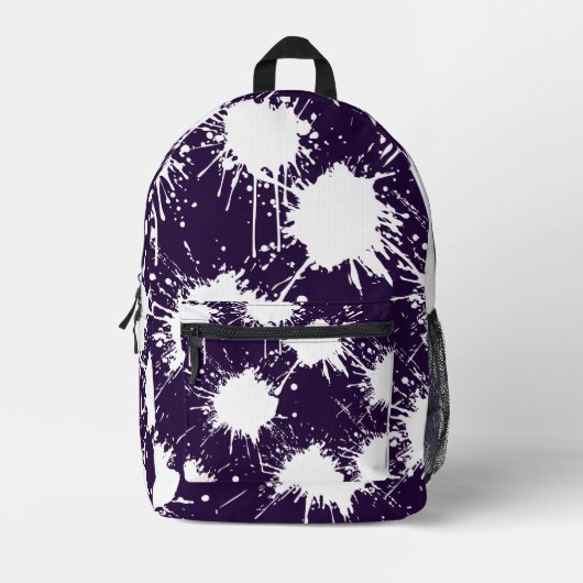 Cut & Sew Backpack – Very Dark Violet for School プリントバックパック (正面)
