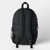 Cut & Sew Backpack – Very Dark Violet for School プリントバックパック (裏面)