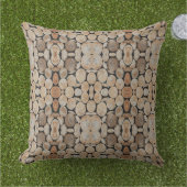 Cut Tree Branch Logs Stacked Pattern Photograph アウトドアクッション (芝生)