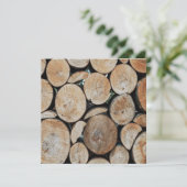 Cut Tree Branch Logs Stacked Pattern Photograph  カード (スタンド正面)
