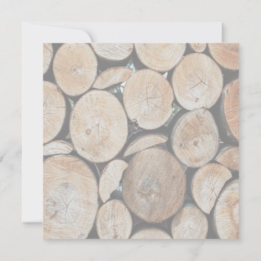 Cut Tree Branch Logs Stacked Pattern Photograph  カード (裏面)