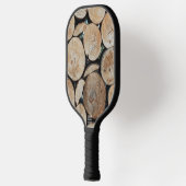 Cut Tree Branch Logs Stacked Pattern Photograph ピックルボールラケット (左)