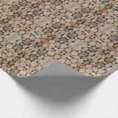 Cut Tree Branch Logs Stacked Pattern Photograph ラッピングペーパー (角)