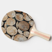 Cut Tree Branch Logs Stacked Pattern Photograph 卓球ラケット (横)