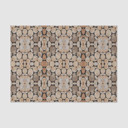 Cut Tree Branch Logs Stacked Pattern Photograph 薄葉紙 (正面)