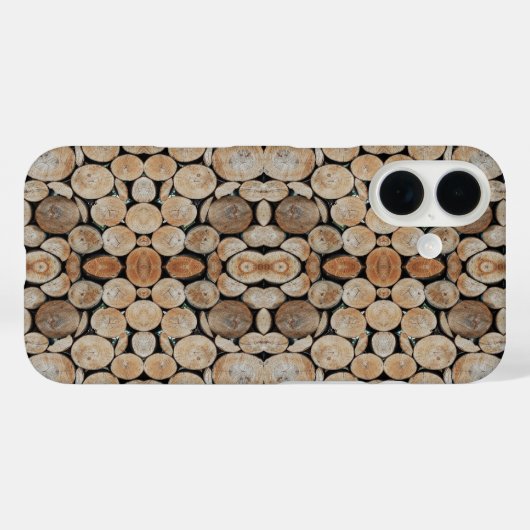 Cut Tree Branch Logs Stacked Pattern Photograph Case-Mate iPhoneケース (裏面 (横))