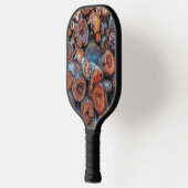 Cut Tree Logs Stacked Together Pattern Photograph ピックルボールラケット (左)