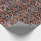 Cut Tree Logs Stacked Together Pattern Photograph ラッピングペーパー (角)