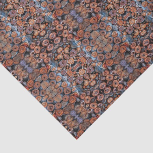 Cut Tree Logs Stacked Together Pattern Photograph 薄葉紙 (詳細)